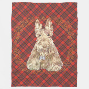 Weizen Scottie Tartan Fleecedecke