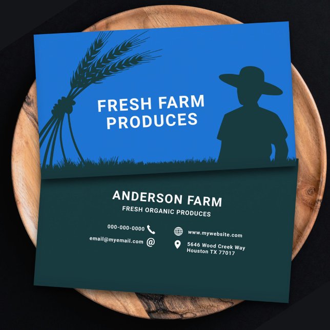 Weizenblatt - Bauer Visitenkarte (Sheaf of Wheat - Farmer Business Card)