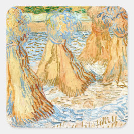 Weizenblätter (1890) Vincent Van Gogh Quadratischer Aufkleber