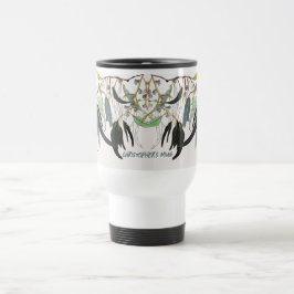 Weizenblättergrün, minimale Wasserfarbe Reisebecher