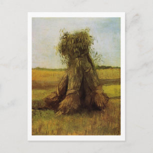 Weizenbündel auf dem Feld, Van Gogh Fine Art Postkarte