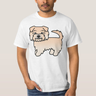 Weizenfarbener Norfolk-Terrier Cartoon-Hund Karika T-Shirt
