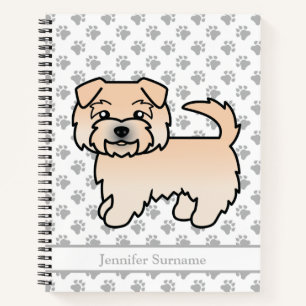 Weizenfarbener Norfolk Terrier Cartoon Hund & Text Notizbuch