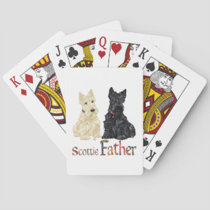 Weizenfarbener und schwarzer schottischer Terrier- Spielkarten