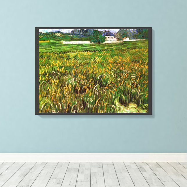 Weizenfeld bei Auvers von Vincent van Gogh Leinwanddruck (Insitu (Holzboden))