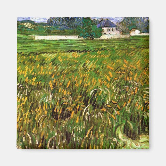 Weizenfeld bei Auvers von Vincent van Gogh Magnet (Vorne)