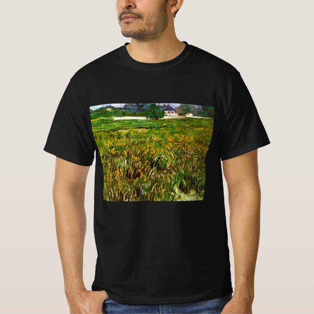 Weizenfeld bei Auvers von Vincent van Gogh T-Shirt (Vorderseite)