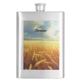 Weizenfeld im Sommer Flachmann