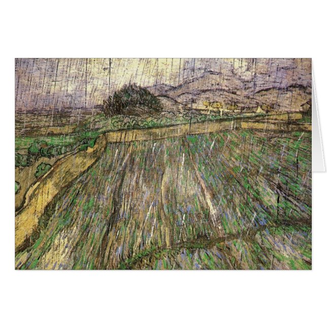 Weizenfeld in Regen (F650) Van Gogh Fine Art (Vorderseite (Horizontal))