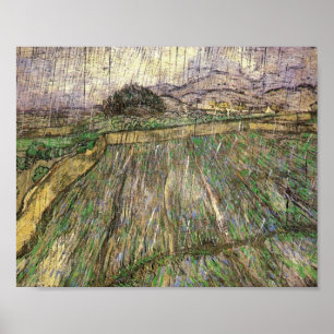 Weizenfeld in Regen (F650) Van Gogh Fine Art Poster