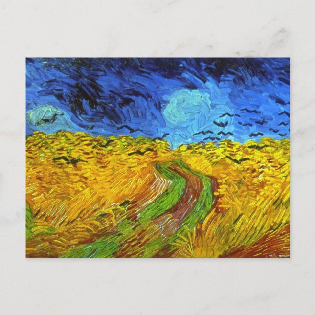 Weizenfeld mit Crows Van Gogh Fine Art Postkarte (Vorderseite)