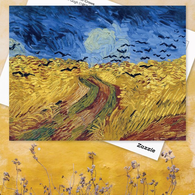 Weizenfeld mit Crows Vincent van Gogh Postcard Postkarte (Von Creator hochgeladen)