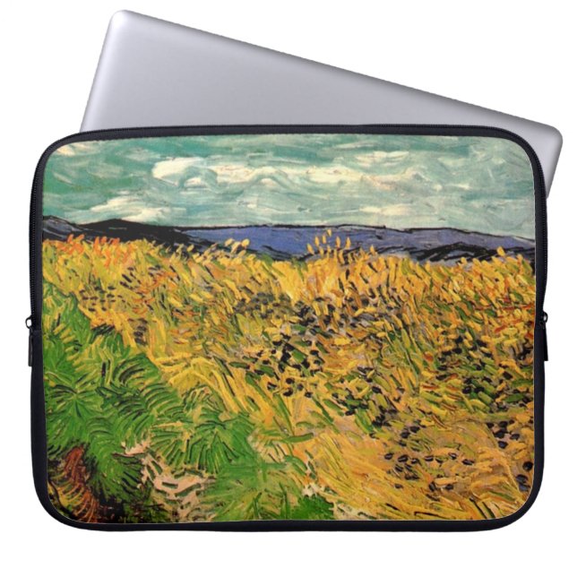 Weizenfeld mit Kornblumen von Van Gogh. Laptopschutzhülle (Vorderseite)