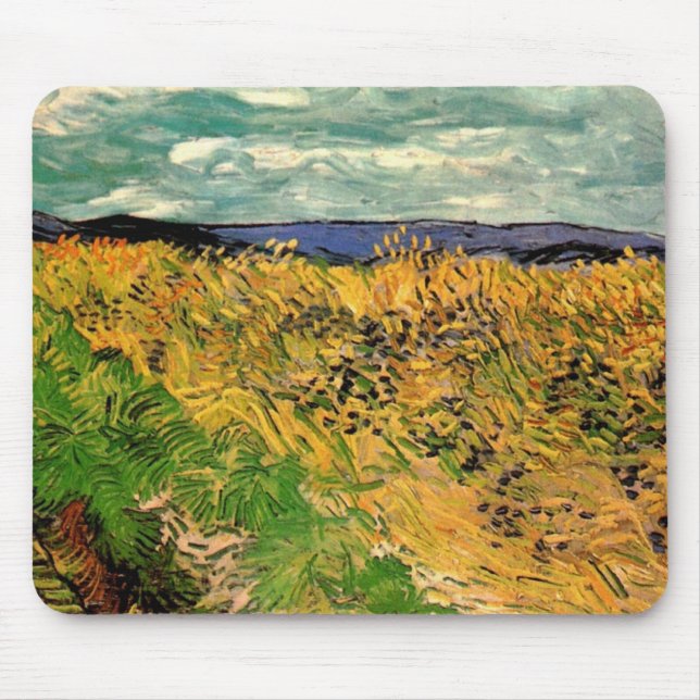 Weizenfeld mit Kornblumen von Vincent van Gogh Mousepad (Vorne)