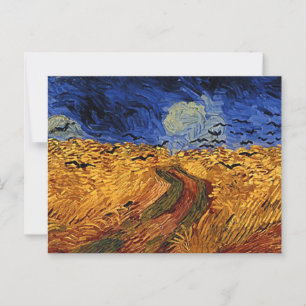 Weizenfeld mit Krähen Vincent van Gogh Postkarte