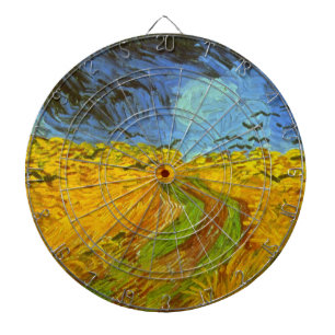 Weizenfeld mit Krähen von Vincent van Gogh Dartscheibe
