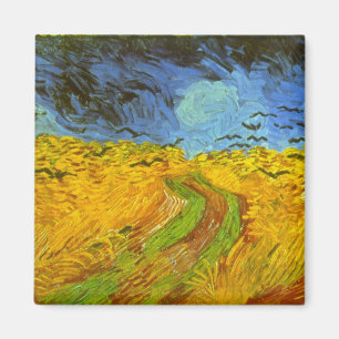 Weizenfeld mit Krähen von Vincent van Gogh Magnet