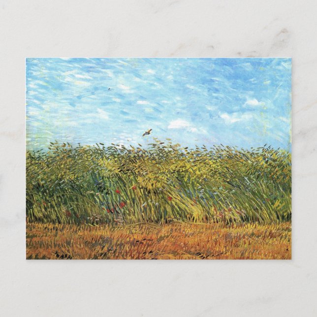 Weizenfeld mit Lark, Van Gogh Fine Art Postkarte (Vorderseite)