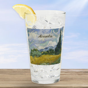 Weizenfeld mit Zypressen benutzerdefinierter Name Glas