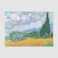 Weizenfeld mit Zypressen nach Vincent van Gogh