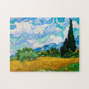 Weizenfeld mit Zypressen, Van Gogh Puzzle