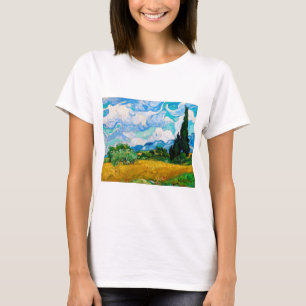 Weizenfeld mit Zypressen, Van Gogh T-Shirt