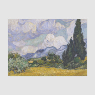 Weizenfeld mit Zypressen Van Gough Decoupage Seidenpapier