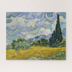 Weizenfeld mit Zypressen Vincent Van Gogh 1889 Puzzle