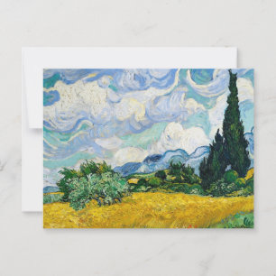 Weizenfeld mit Zypressen Vincent van Gogh Postkarte