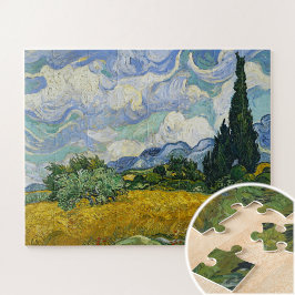 Weizenfeld mit Zypressen, Vincent van Gogh Puzzle