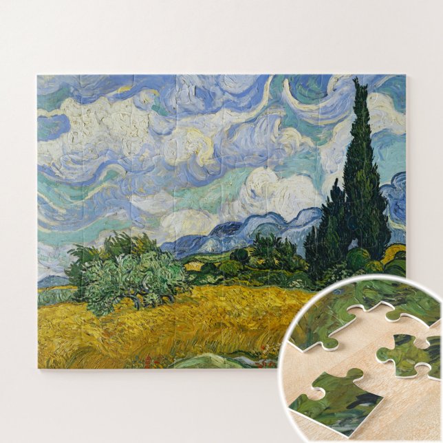 Weizenfeld mit Zypressen, Vincent van Gogh Puzzle (Von Creator hochgeladen)