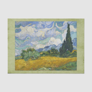 Weizenfeld mit Zypressen, Vincent van Gogh Seidenpapier