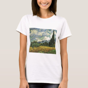 Weizenfeld mit Zypressen, Vincent Van Gogh T-Shirt