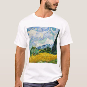 Weizenfeld mit Zypressen Vincent Van Gogh. T-Shirt