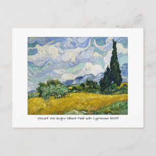 Weizenfeld mit Zypressen Vincent Van Gogh's Postkarte