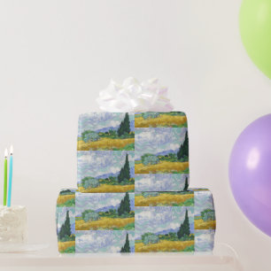 Weizenfeld mit Zypressen von Van Gogh Geschenkpapier