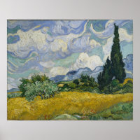 Weizenfeld mit Zypressen von Vincent van Gogh