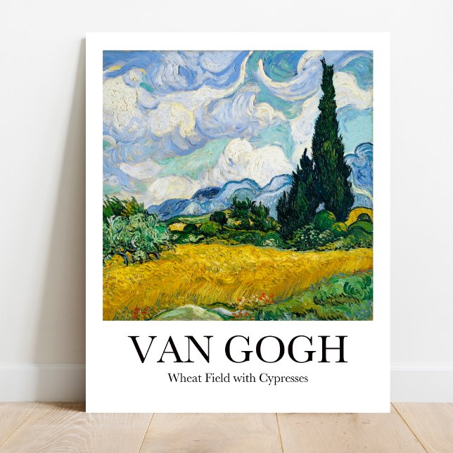 Weizenfeld mit Zypressen von Vincent van Gogh Poster (
Van Gogh "Wheat Field with Cypresses" Poster. Bold colors, swirling brushstrokes. Iconic landscape.)