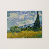 Weizenfeld mit Zypressen von Vincent van Gogh