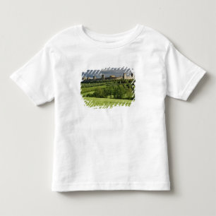 Weizenfeld und entferntes Monteriggioni, in der Kleinkind T-shirt