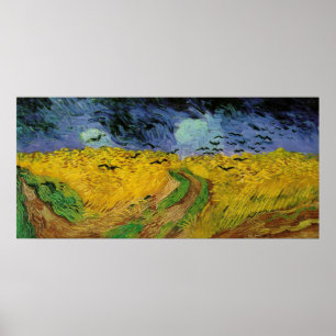 Weizenfeld unter Bedrohung des Himmelsplakats Poster