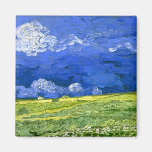 Weizenfeld unter bewachtem Himmel Van Gogh Fine Ar Magnet