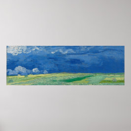 Weizenfeld unter Thunderwolken Poster