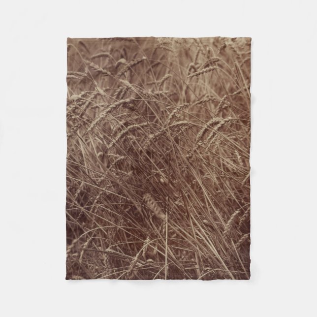 Weizenfeld (von Eugène Atget) Fleecedecke (Vorderseite)