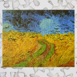 Weizenfeld von Vincent van Gogh Puzzle<br><div class="desc">Weizenfeld mit Krähen von Vincent van Gogh ist eine Vintage Kunst Post-Impressionismus Naturlandschaft Malerei. Ein Bauernhof mit Weizenfeld mit Reifenspuren oder eine Straße durch die Mitte. Eine Vogelherde, schwarze Krähen, fliegen im dunklen Nachthimmel. Über den Künstler: Vincent Willem van Gogh (1853-1890) war einer der berühmtesten postimpressionistischen Maler seiner Zeit. Seine...</div>