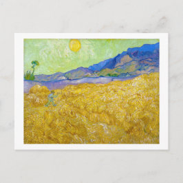 Weizenfelder mit Sensenmann bei Sunrise Van Gogh Postkarte