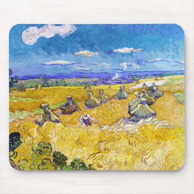Weizenfelder mit Sensenmann Van Gogh Vincent Mousepad (Vorne)