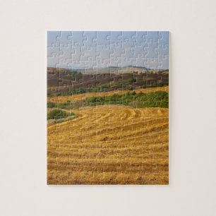 Weizenfelder nach Ernte Puzzle