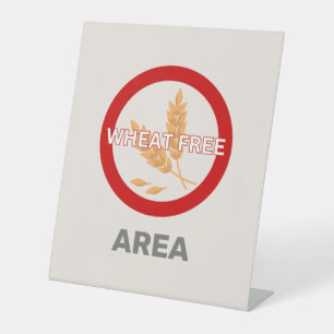 Weizenfreie Bereiche - angepasste Lebensmittelalle Sockelschild