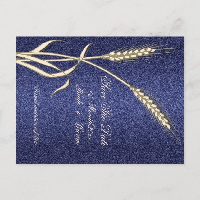 Weizenland "Save the Date" Ankündigungspostkarte (Vorderseite)